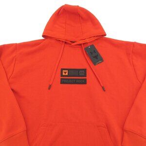 Under Armour UA Project Rock Hoodie Men's Size Large Orange NEW